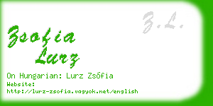 zsofia lurz business card